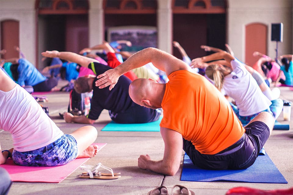 photo of people doing exercise