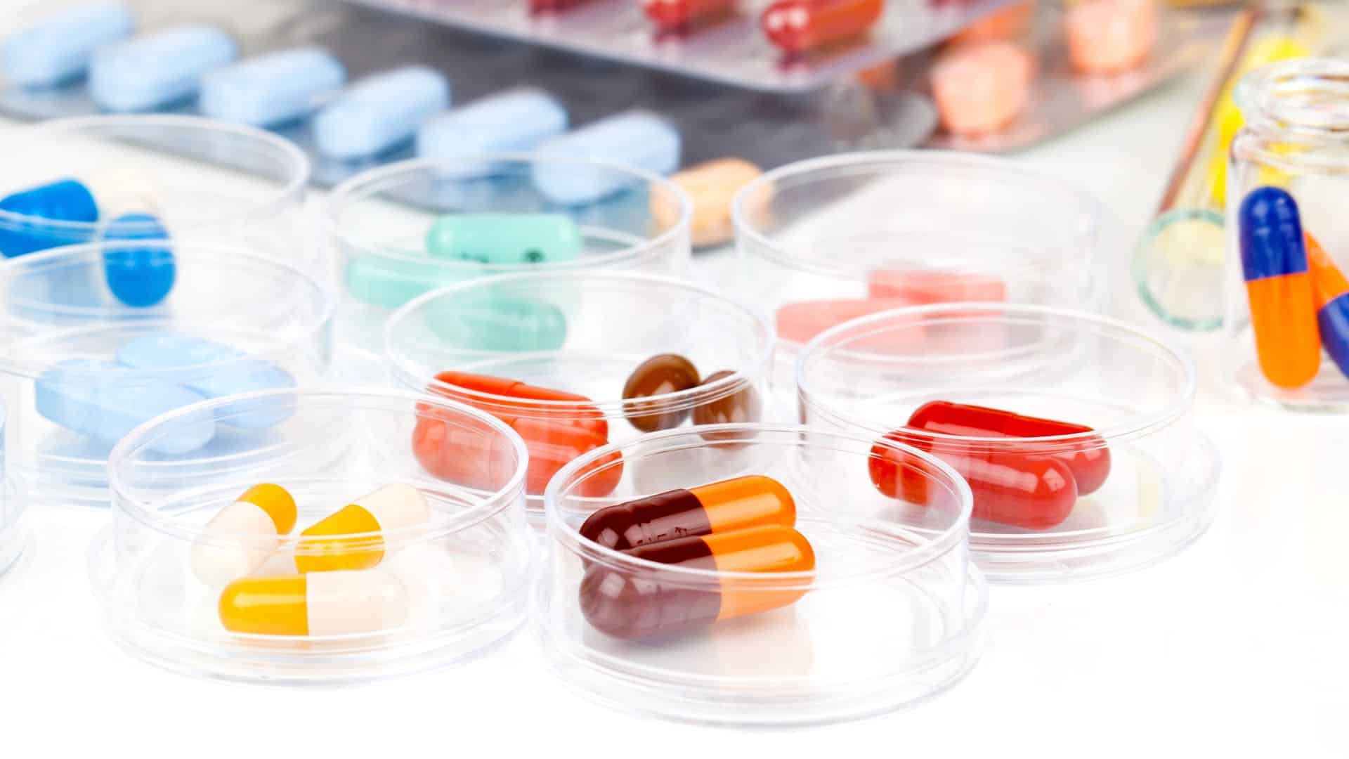 colorful medical capsules