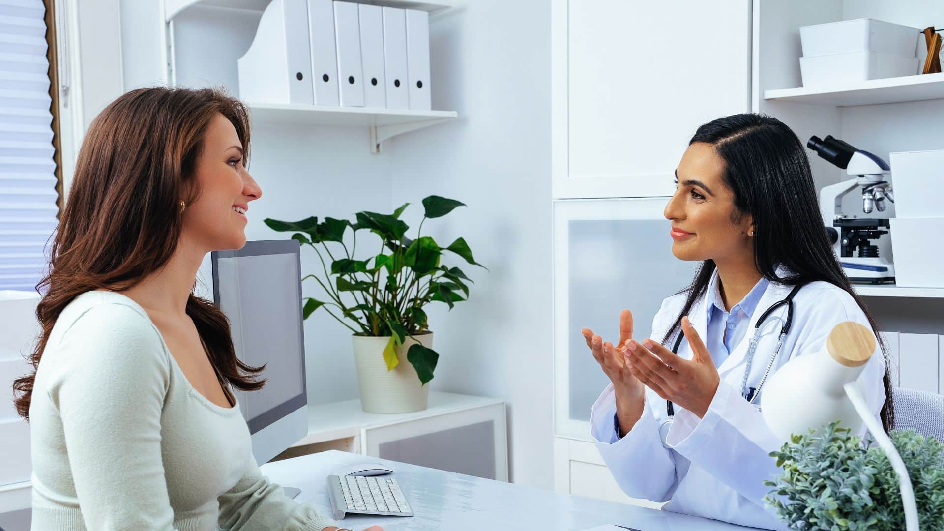 lady client patient listening