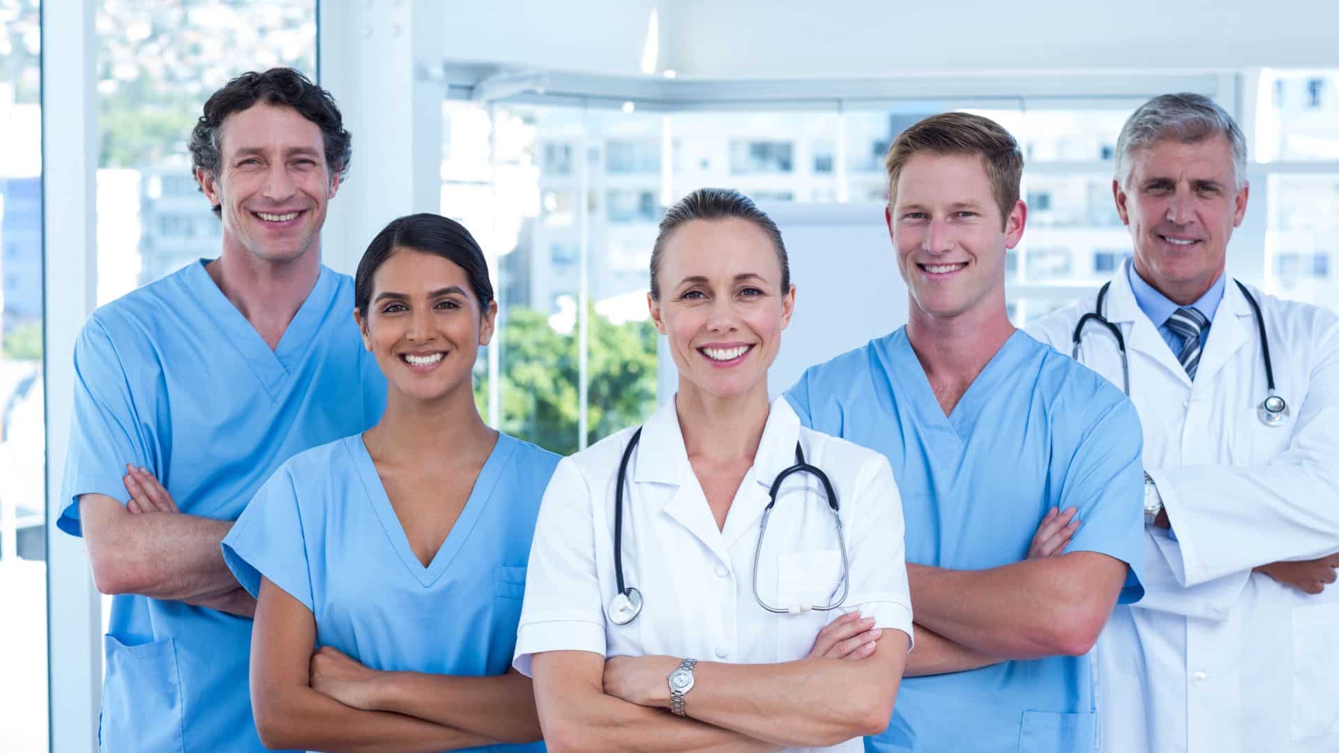 medical professionals standing