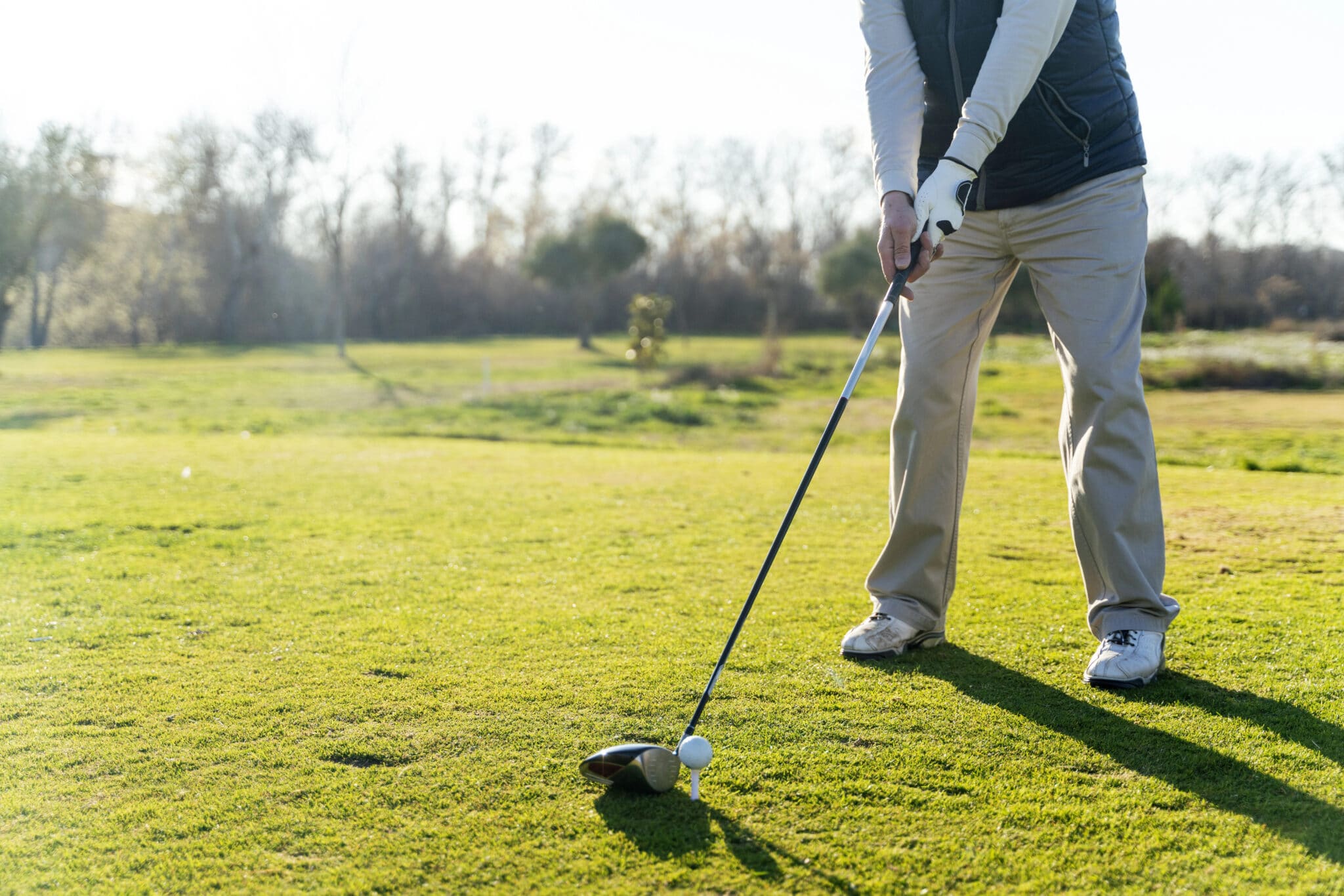 man playing golf